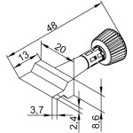 ראש לידית מלחם - ERSA 0102ZDLF200 - WICK 20MM