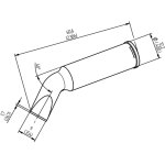 ראש לידית מלחם - ERSA 0242SDLF90 - BENT CHISEL 19MM