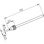 ראש לידית שואב בדיל - (ERSA 0742ED1529 - 1.5MM (ID) / 2.9MM (OD