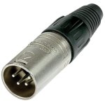 מחבר XLR זכר להלחמה לכבל - 4 מגעים - NEUTRIK NC4MX