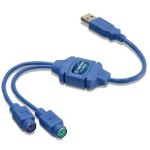 מתאם (USB A (M) - 2X PS/2 (F