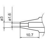 ראש לאקדח שואב בדיל חשמלי - HAKKO N3-16 - 1.6MM