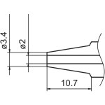 ראש לאקדח שואב בדיל חשמלי - HAKKO N3-20 - 2MM