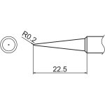 ראש מלחם - HAKKO T18-BL - CONICAL 0.2MM