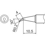 ראש מלחם - HAKKO T18-BR02 - BENT CONICAL 0.4MM