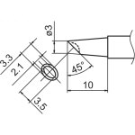 ראש מלחם - HAKKO T15-BCM3 - 45º BEVELED 3MM
