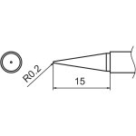 ראש מלחם - HAKKO T15-BLL - LONG CONICAL 0.2MM