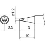 ראש מלחם - HAKKO T15-D12 - CHISEL 1.2MM