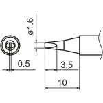 ראש מלחם - HAKKO T15-D16 - CHISEL 1.6MM