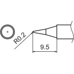 ראש מלחם - HAKKO T15-I - SHARP CONICAL 0.2MM