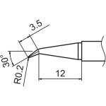 ראש מלחם - HAKKO T15-J02 - 30º BENT CONICAL 0.2MM