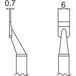 ראש מלחם (פינצטה חמה) - HAKKO T16-1005 - SOP 6MM