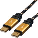 כבל ROLINE GOLD - 0.8M - A(M) ~ A(M) - USB 2.0