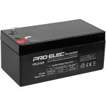 מצבר עופרת נטען - PRO ELEC ES12-3.2 - 12V 3.2AH