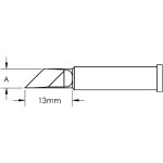 ראש לידית מלחם - METCAL GT6-KN0025P - KNIFE 2.5MM