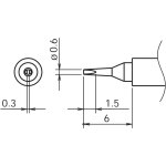 ראש מלחם - HAKKO T30-D06 - CHISEL 0.6MM