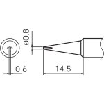 ראש מלחם - HAKKO T18-D08 - CHISEL 0.8MM