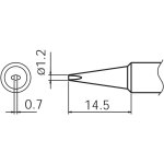 ראש מלחם - HAKKO T18-D12 - CHISEL 1.2MM