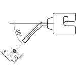 פיה מכופפת 3MM לתחנת אוויר חם דיגיטלית - HAKKO N51-05