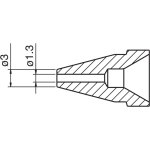 ראש 1.3MM לשואב בדיל חשמלי - HAKKO N61-09