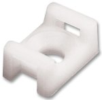 Cable Tie Mount, Low Profile, Screw, 5 mm, Natural, Nylon 6.6 (Polyamide 6.6), 9.5 mm, 15.8 mm