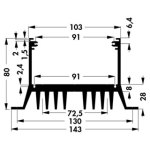 גוף קירור SK 61/100 SA - 143X100X80MM