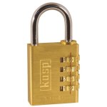 מנעול 4 ספרות (קומבינציה) מקצועי - KASP SECURITY - 40MM