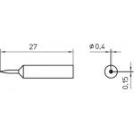 ראש למלחם - WELLER XNT-1SC - 0.4MM CHISEL