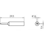 ראש למלחם - WELLER XNT-6 - 1.6MM CHISEL