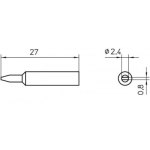 ראש למלחם - WELLER XNT-B - 2.4MM CHISEL