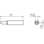 ראש למלחם - WELLER XNT-C - 3.2MM CHISEL