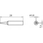 ראש למלחם - WELLER XNT-H - 0.8MM CHISEL