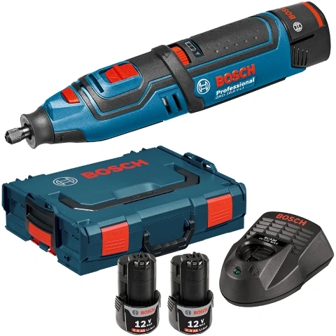 משחזת ציר נטענת - קיט BOSCH GRO 10.8 V-LI - L-BOXX BOSCH