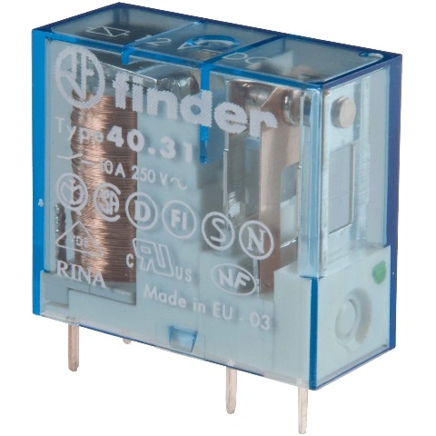 ממסר אלקטרוני למעגל מודפס - 240VAC 1C/O 10A FINDER