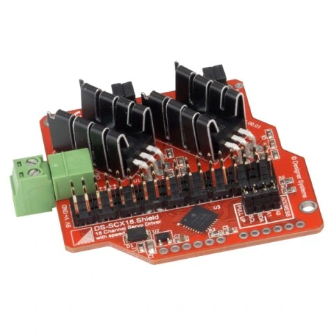 כרטיס הרחבה SERVO DRIVER SHIELD עבור RASPBERRY PI DESIGNER SYSTEMS