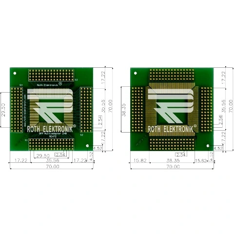 מתאם אוניברסלי לרכיבי QFP ~ DIP - SMD ROTH ELEKTRONIK