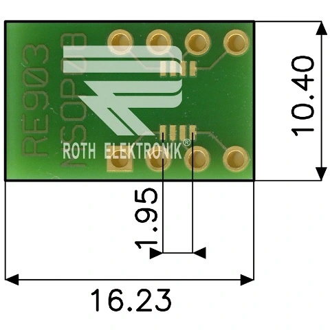 לוח מתאם לרכיבי MSOP-8 ~ DIP - SMD ROTH ELEKTRONIK