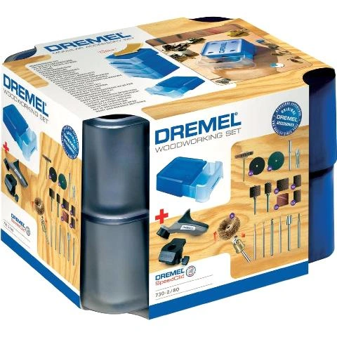 ערכת 81 אביזרים לעבודה בעץ למשחזת ציר - DREMEL 730 DREMEL