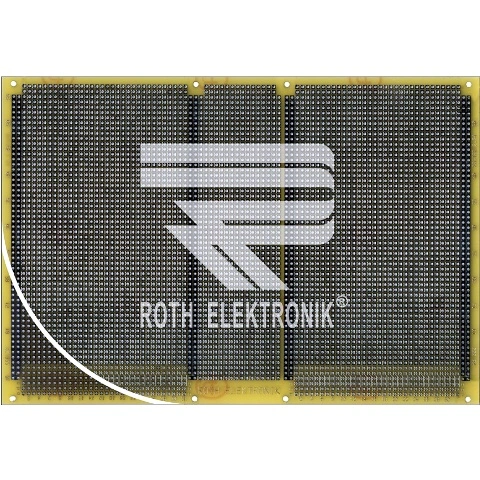 לוח נקודות הלחמה דו צדדי - 233X100MM FR4 ROTH ELEKTRONIK