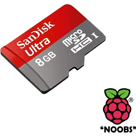 מערכת הפעלה NOOBS ULTRA 8GB עבור RASPBERRY PI 2 RASPBERRY PI