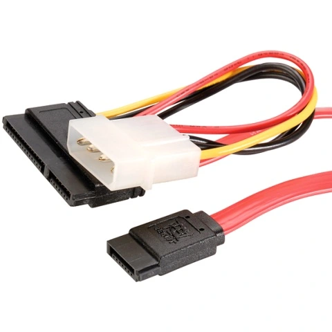 כבל למחשב - (1M - SATA 7P (M) + MOLEX 4P ~ SATA 22P (M ROLINE