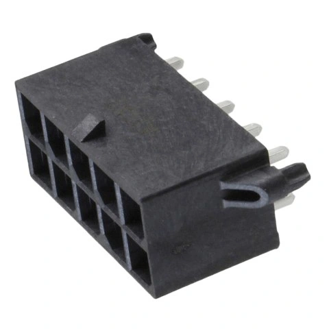 מחבר MOLEX להלחמה למעגל מודפס - סדרת MEGA-FIT - זכר 2 מגעים MOLEX