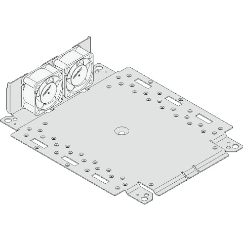 תחתית פלדה עם מאווררים למארז 19 אינץ' - 1U - עומק 221MM SCHROFF