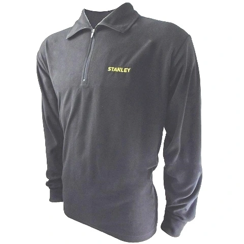 חולצת עבודה - פליז שרוול ארוך עם צווארון - צבע אפור - מידה L STANLEY
