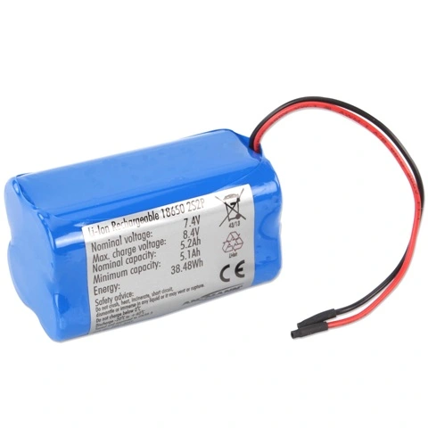 סוללת ליתיום נטענת עם חוטי הלחמה - 7.4V / 5.2AH ANSMANN