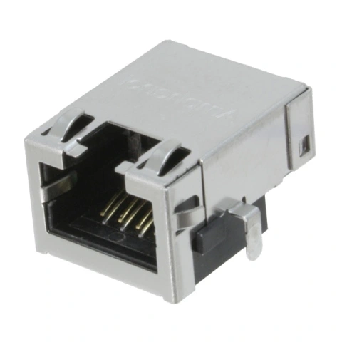 מחבר מסוכך RJ45 - נקבה למעגל מודפס - RJE72-188-1401 - CAT5E AMPHENOL