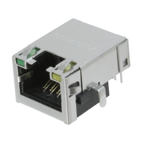 מחבר מסוכך RJ45 - נקבה למעגל מודפס - RJE72-188-1441 - CAT5E AMPHENOL