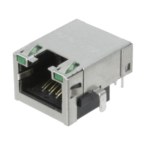 מחבר מסוכך RJ45 - נקבה למעגל מודפס - RJE72-188-1451 - CAT5E AMPHENOL