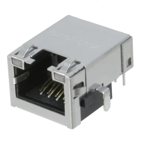 מחבר מסוכך RJ45 - נקבה למעגל מודפס - RJE72-188-14B1 - CAT5E AMPHENOL