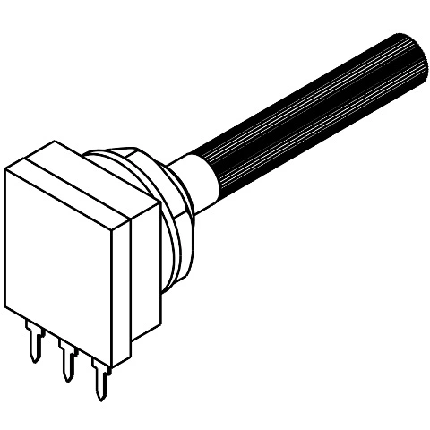 פוטנציומטר חד סיבובי לינארי - TYCO CP16 - 1K TE CONNECTIVITY